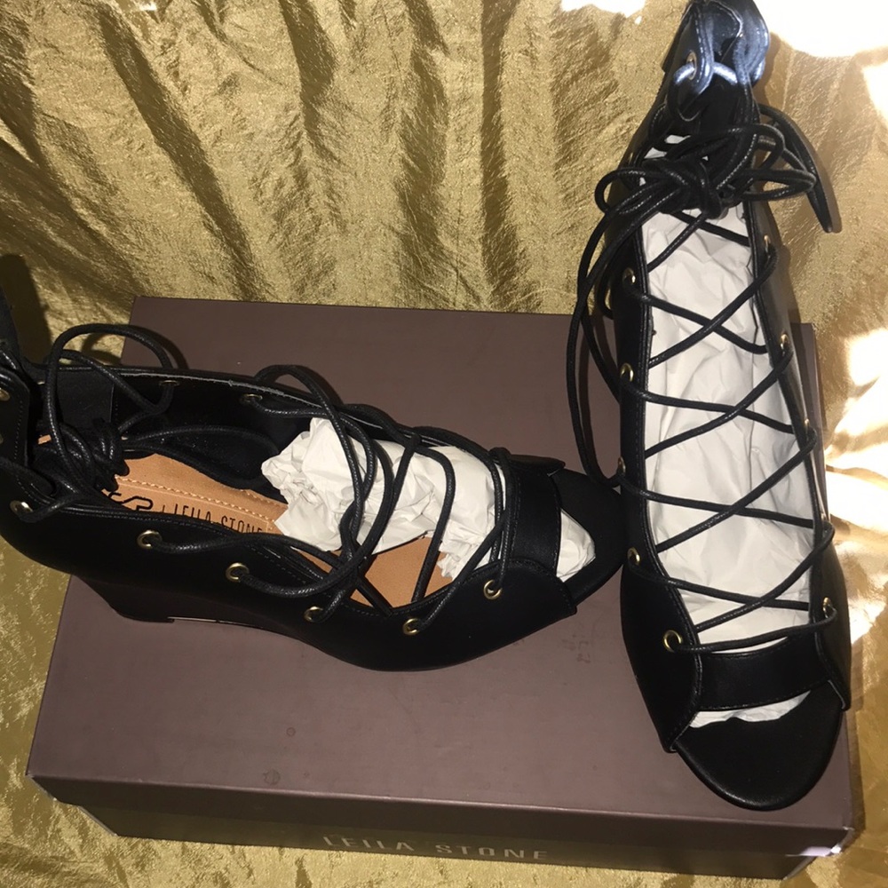 Brand New Black Wedges
